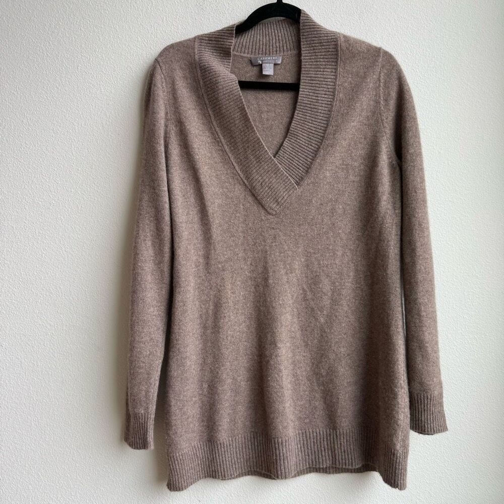 Charter Club 2 Ply 100% Cashmere V Neck Classic Sweater Size Medium